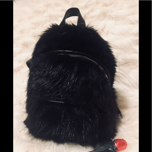 Kendall & Kylie Handbags - Kendall + Kylie faux fur backpack 🎒